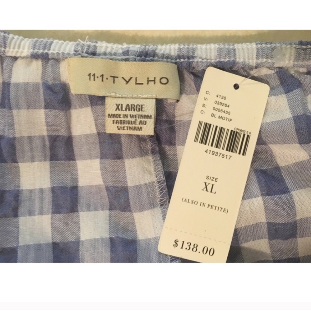 Anthropologie off the shoulder gingham dress